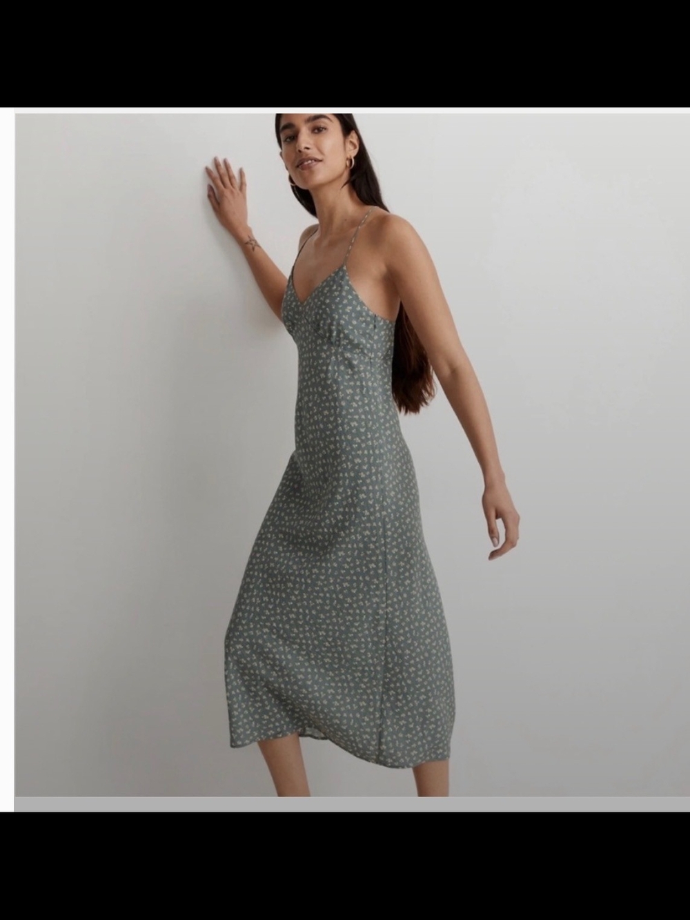 Madewell Layton Sage Midi dress, Size 0 - Picture 3 of 3